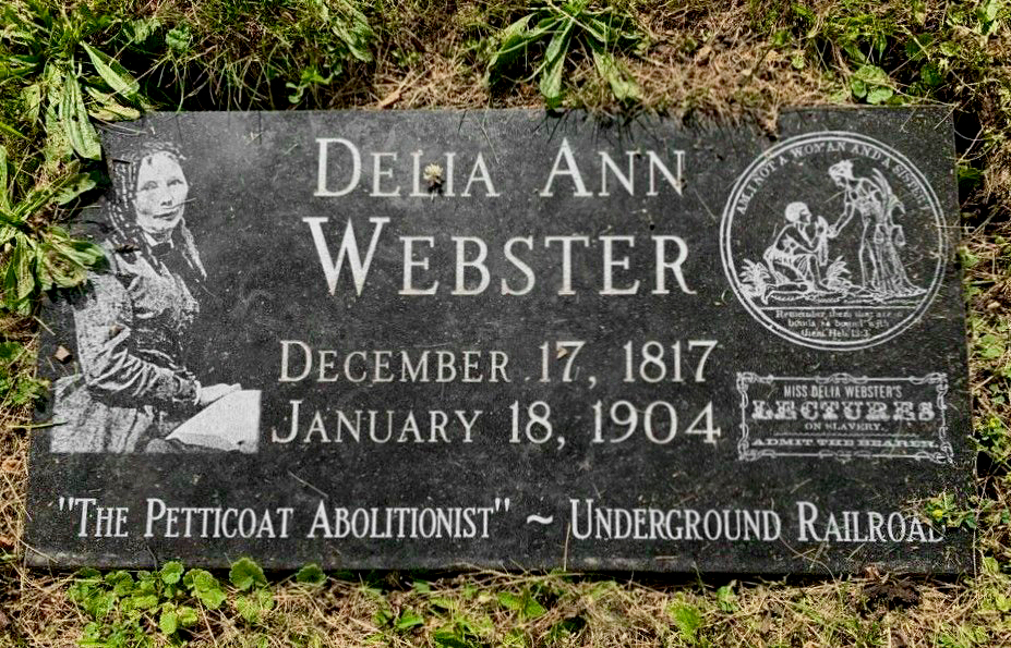Delia Webster grave marker, Des Moines
