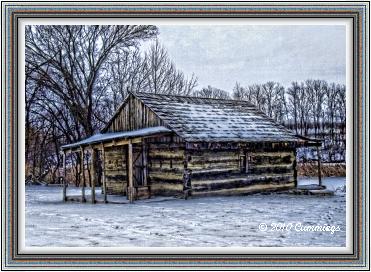 cabin snow